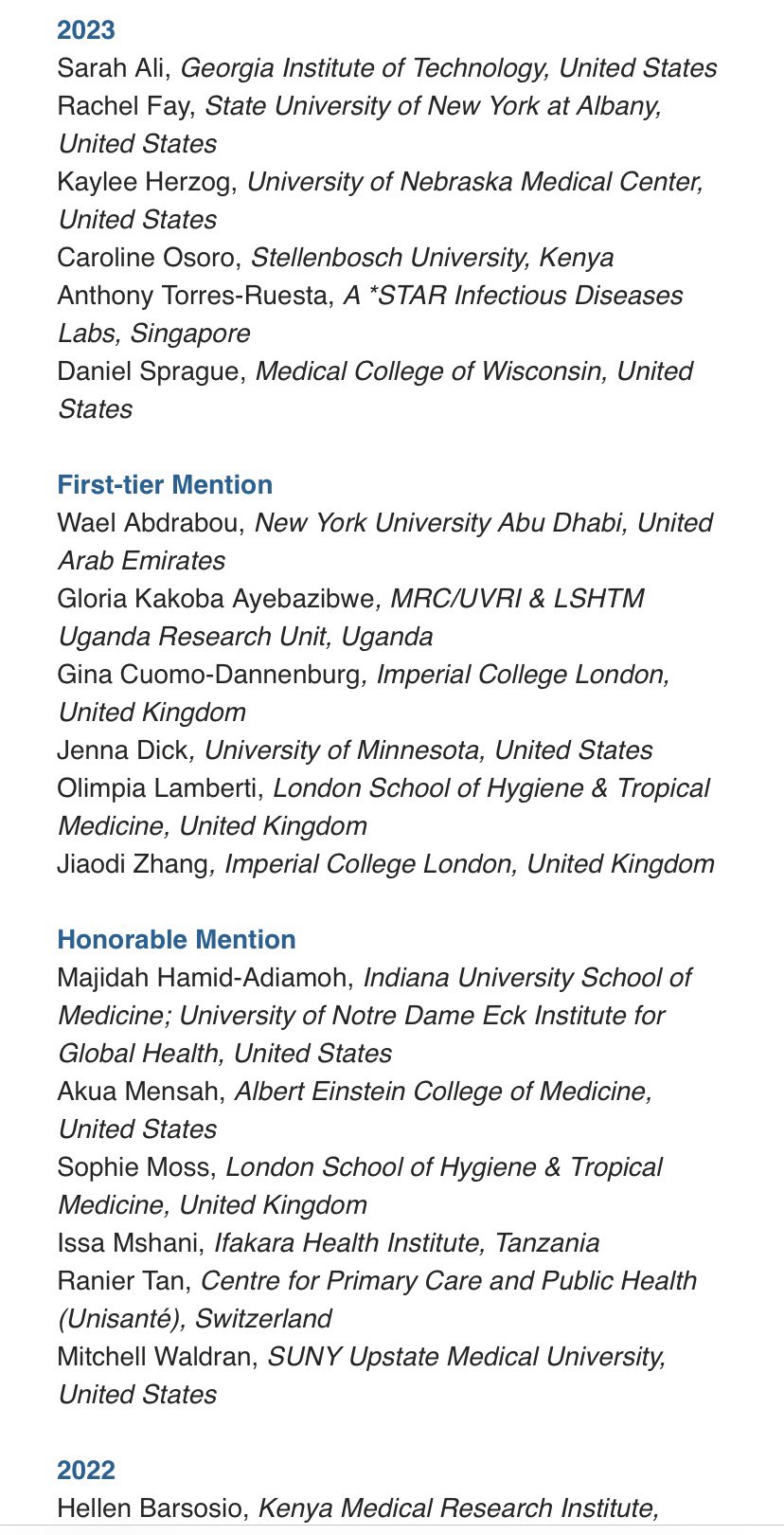 Gloria Kakoba on X: "Honored to have won @ASTMH 2023 Young Investigator  Award-First tier mention with @OlimpiaL13 .A win for @PraziquantelP  @MRC_Uganda #TropMed23 #womeninSTEM https://t.co/VHonopCZCx" / X