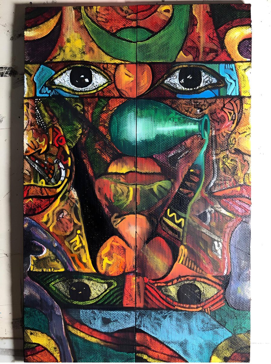 carmonarte's tweet photo. WIP Physical painting in two interchangeable and combinable modules #nftcommunity #nftcollector #nftcreator #physicalpaint https://t.co/GxBdhxy8so