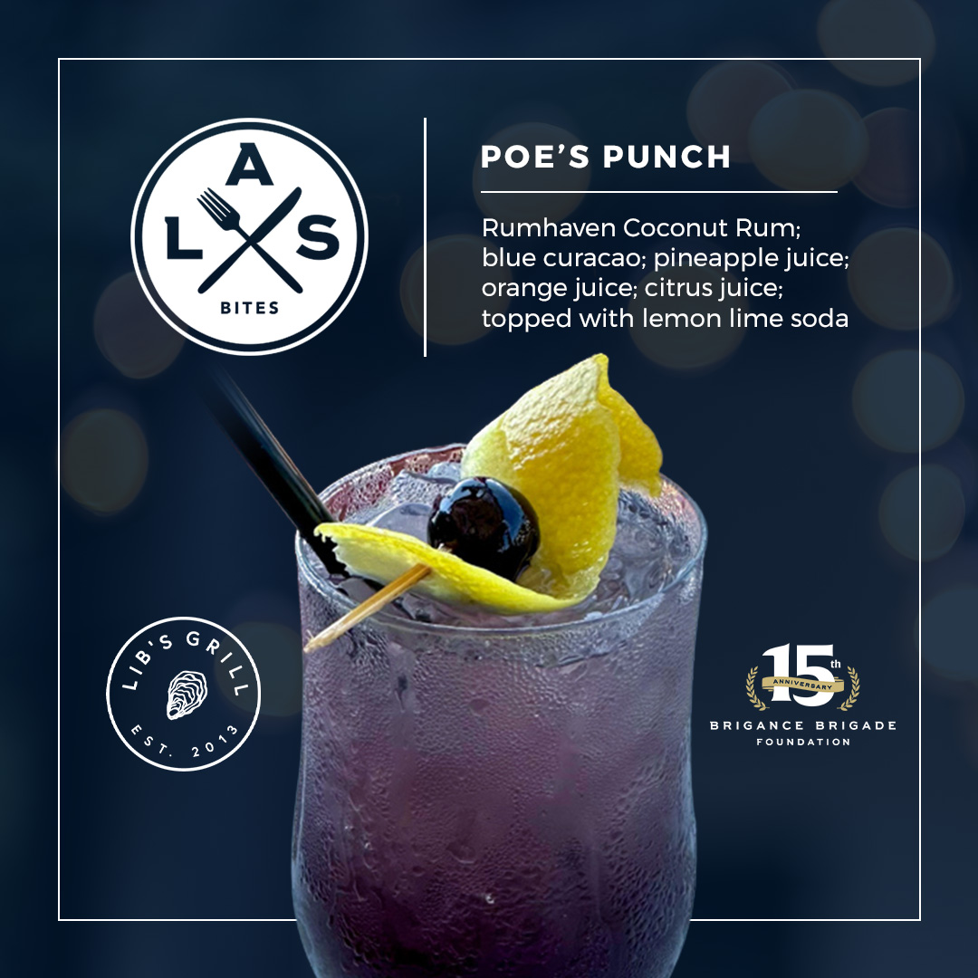 BriganceBrigade's tweet photo. 🍹Its almost Friday! Raise your glass to a great cause this weekend @LibsGrill🍹Through Oct. 31st, #LibsGrill is donating a portion of each Poe's Punch sale to BBF as a part of our #ALSBites! Campaign. Cheers to #FightingALS! Available now at all locations. #BBF15 #endALS https://t.co/UvZ8FHgL02