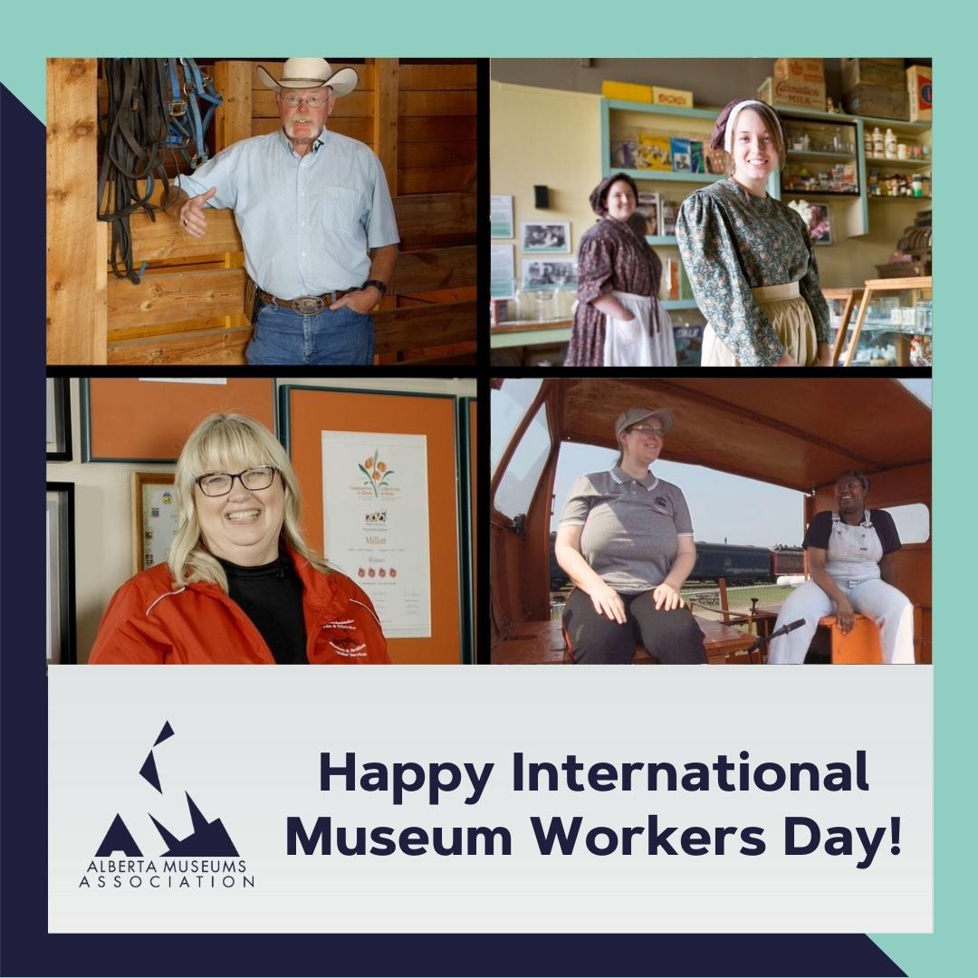 Happy #IMWD2023 to all museum professionals and volunteers that collect, preserve, and share Alberta's heritage and culture!

The AMA was founded by museum workers, for museum workers. Thank you to our community of members  for your work to make the AMA what it is. #MuseumsDoMore