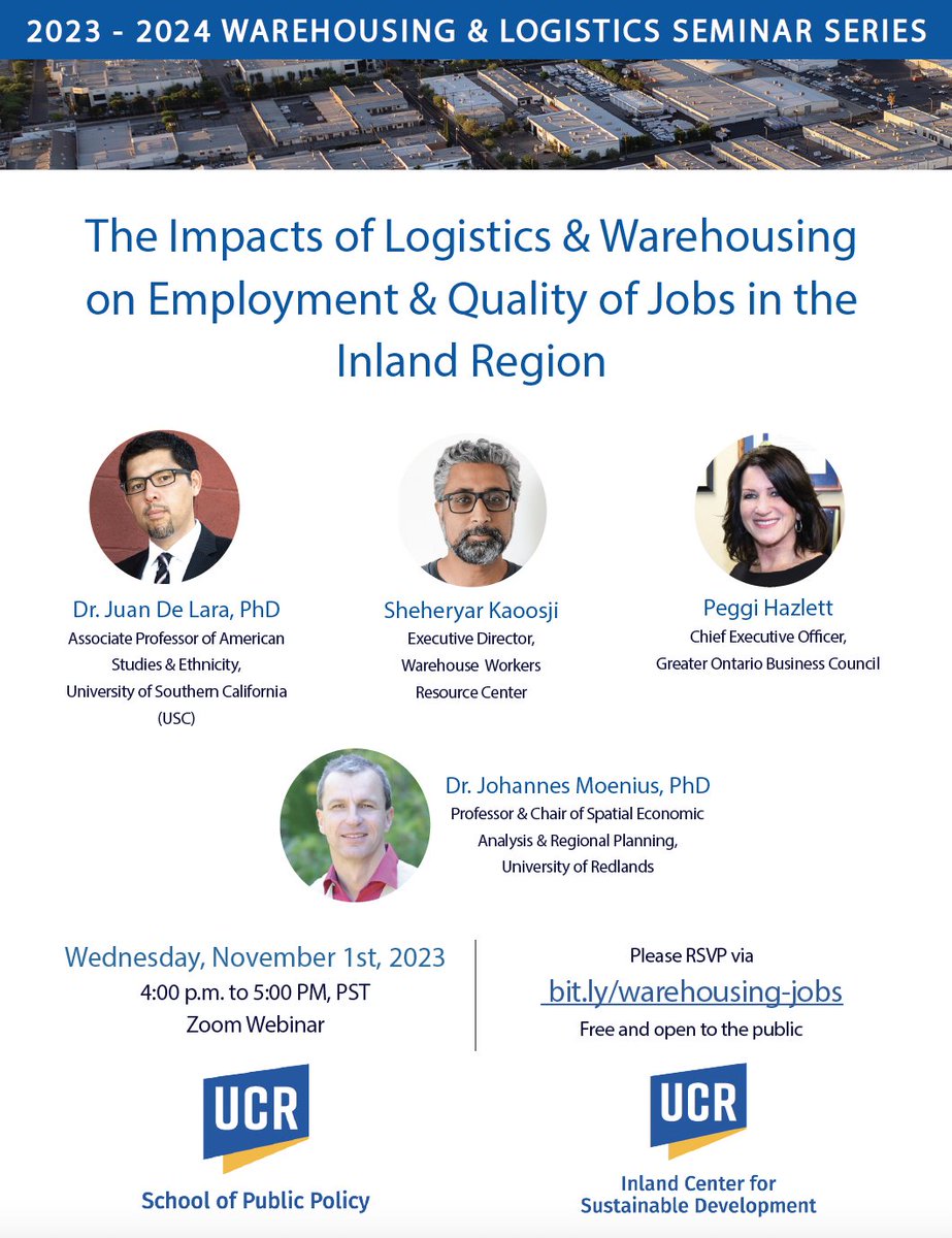 Register for Our Latest Policy Webinar on the Warehousing Industry: bit.ly/warehousing-jo…