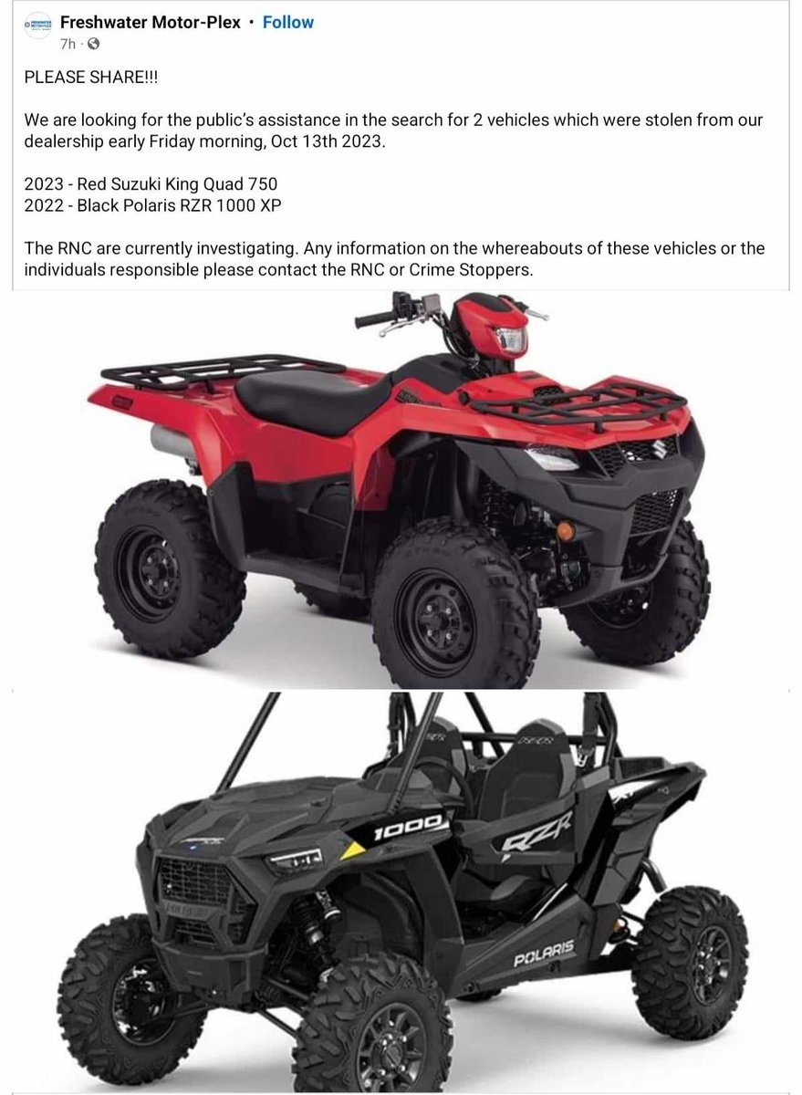 JeffreykBrace's tweet photo. Hey folks, be on the look out for these stolen machines. Also if the deal seems too good to be true this may be the reason. If you don't want to get involved dm me confidentially and I'll get the info in the right hand. Please share https://t.co/f5mATviaZf