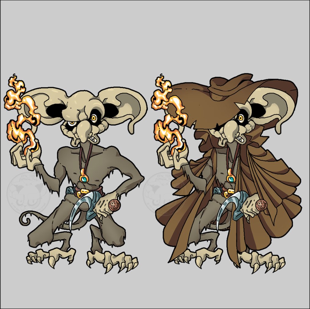 Caffeine_Ted's tweet image. A pyromancer &amp;amp; something of a troll hunter, Slaan's sickle secondary to his flames. He dons a wide brimmed hat and cloak to hide his goblin race.

#krita #fantasy #pyromancer #goblin