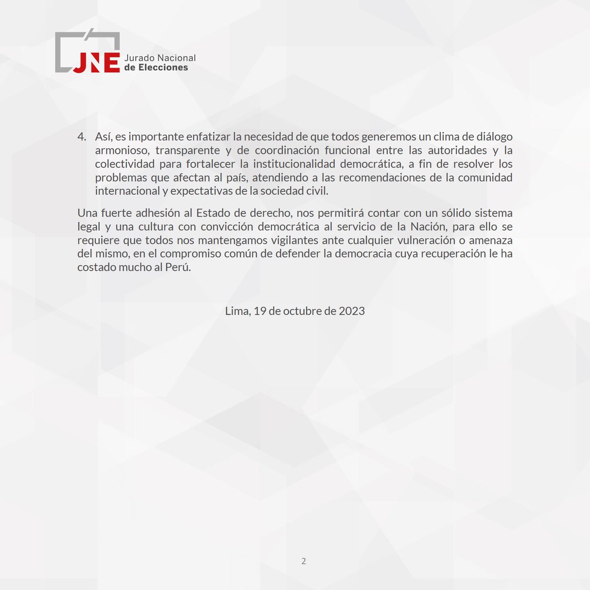 JNE Perú tweet media