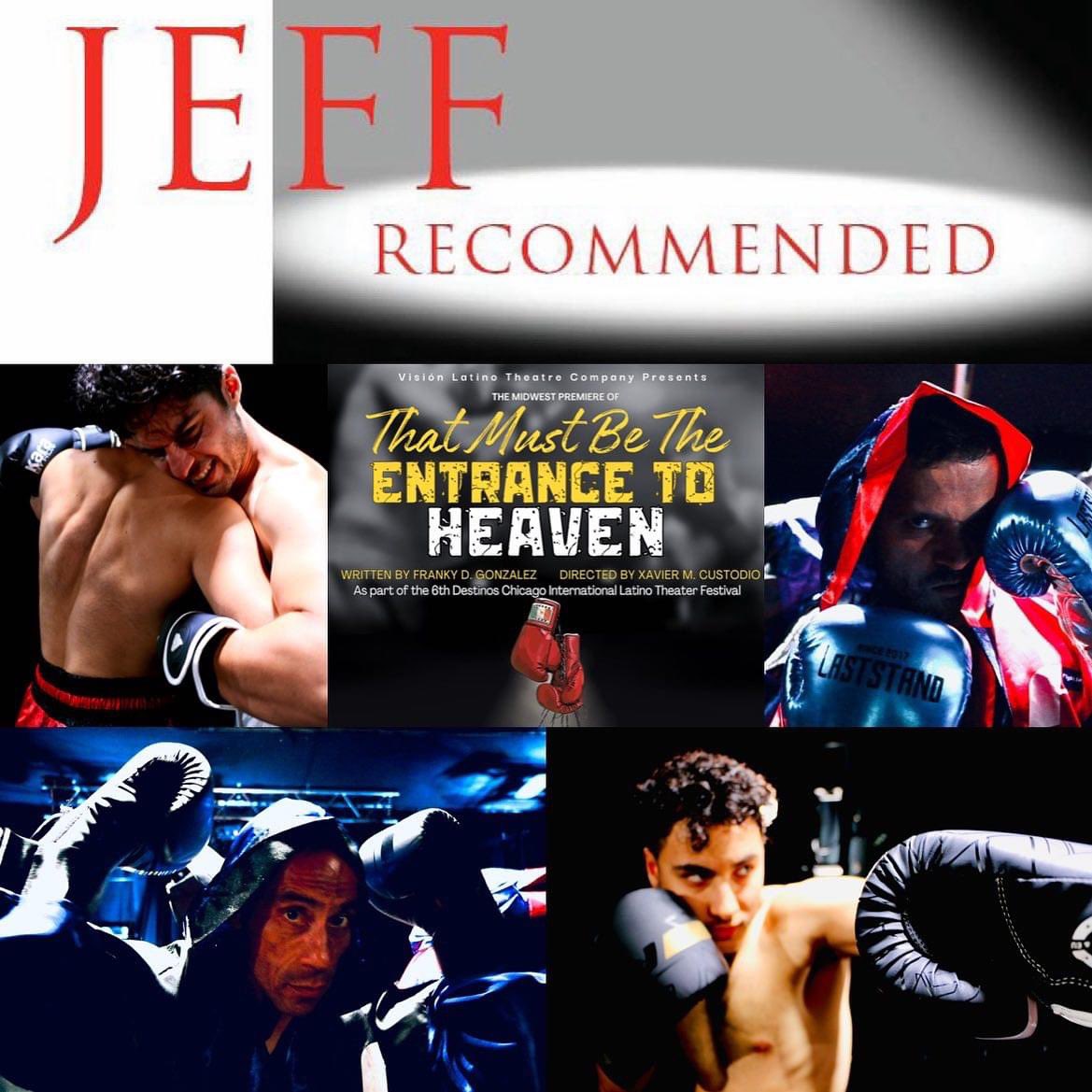 Jeff Recommended!!! This is a huge milestone for me as a #playwright. You all need to come out to <a href="/vision_latino/">Visión Latino</a>’s production of THAT MUST BE THE ENTRANCE TO HEAVEN over at <a href="/urbantheater/">UrbanTheater Company</a>. Part of <a href="/LatinoTheater/">CLATA</a>’s Destinos Festival. 

Link to tickets in the comments!
