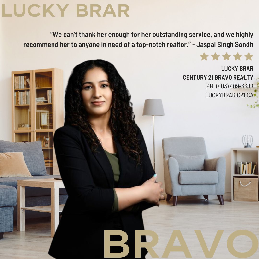 🌟🌟🌟🌟🌟

🥳 Congratulations to our #BravoSuperAgent Lucky Brar for this #fivestarreview on Testimonial Tree!

👏 #Bravo! Fantastic work!👌😄

😎 Lucky Brar
📲 PH: (403) 409-3388
📧 E: lucky.brar1@century21.ca
🌎WEB: luckybrar.c21.ca

#C21Bravo