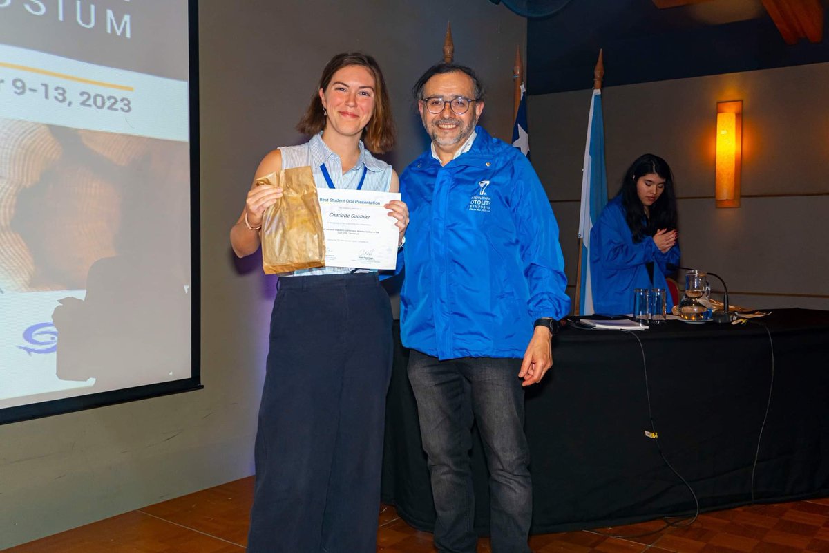 Gauth_Charlotte's tweet photo. I’m still wrapping my head around the amazing week we had at the #IOS2023! And getting recognized for my talk was the cherry on top, especially considering all the good presentations that were given! Hopefully, see you soon otolith folks! 🥳 https://t.co/fcruIUkEoE