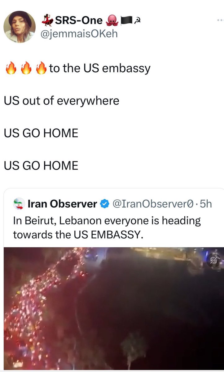 JasonBedrick's tweet photo. @ucdavis Here’s this “American Studies” professor calling for the burning of an American embassy. #TheWestIsNext https://t.co/rOkNO7pAJ3