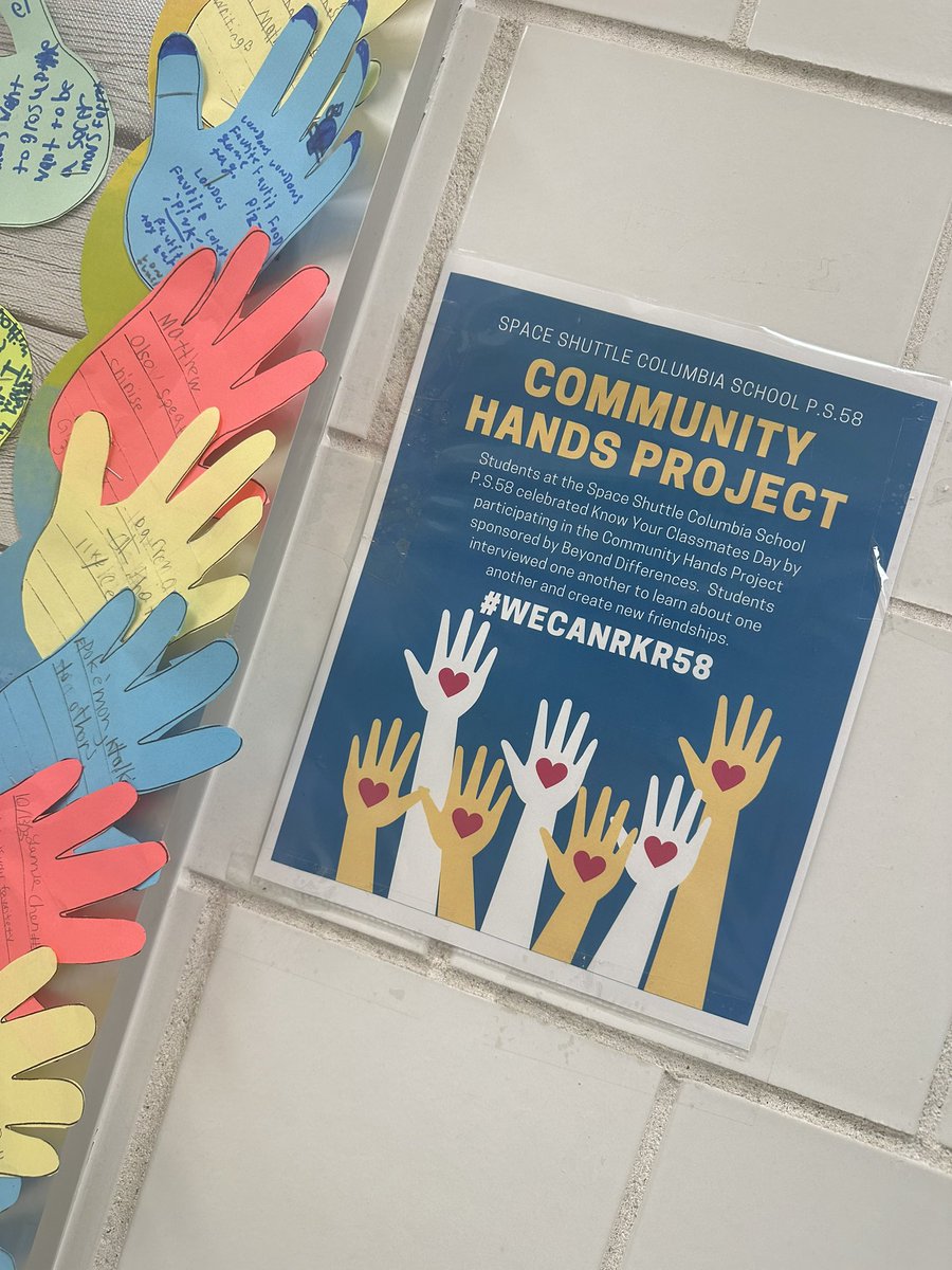 MrsFisher58's tweet photo. βWe are each unique & beautiful but together we are a masterpiece.β π Loving the way this display showcasing student interviews from the Community Hands Project turned out π #KYCDay #WeCanRKR58 #ItsGreatAt58 @GregoryRocco58 @LAOConnor6 @MrLuisiSSC58 @CSD31SI @DrMarionWilson https://t.co/9ERwQzRiDz