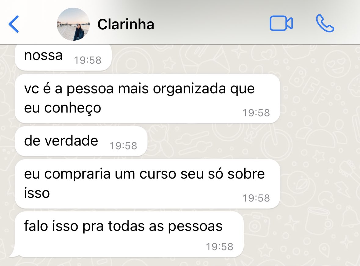 Eis o melhor elogio que podes me dar, printei pra mostrar na terapia 🙏🏼🥲