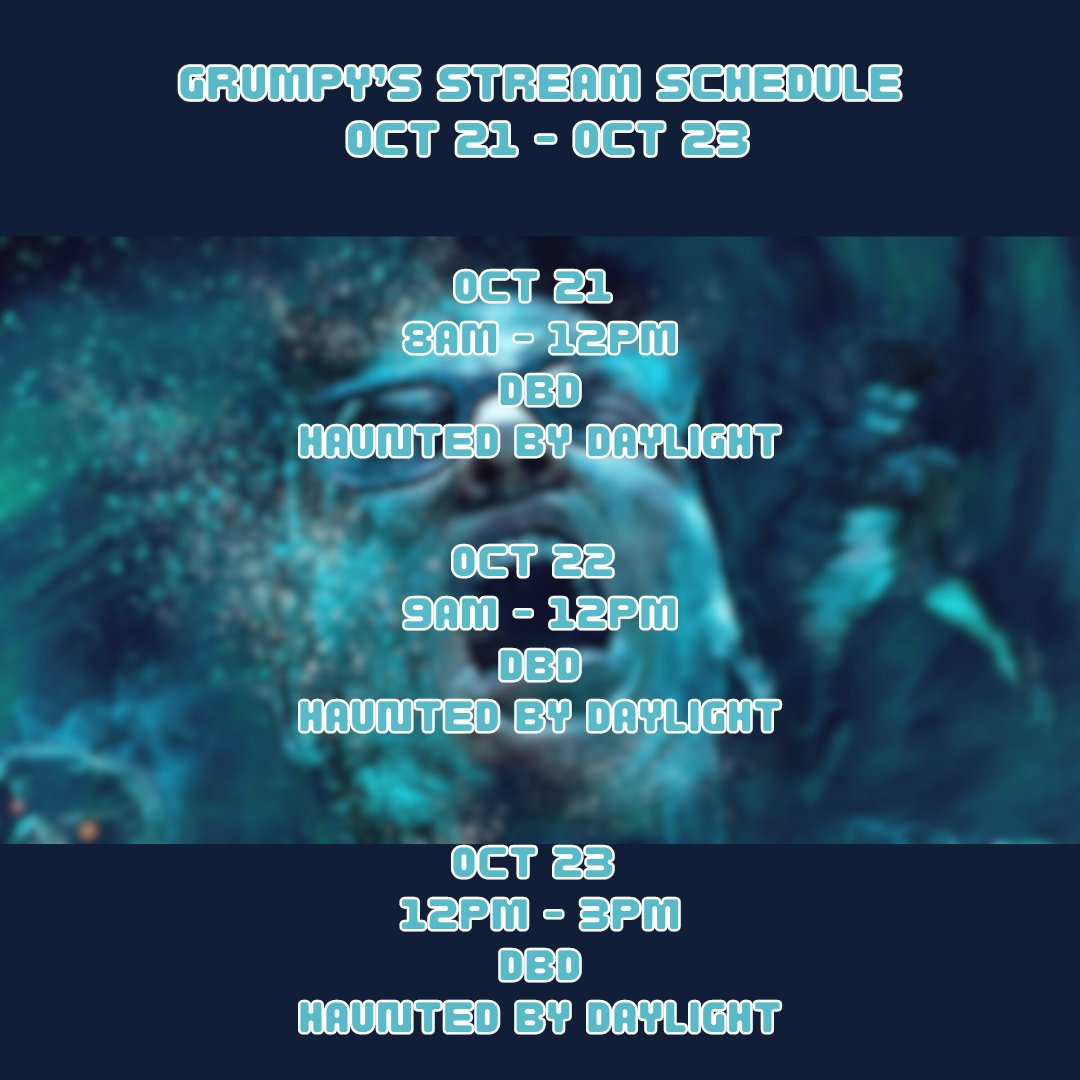 So excited and worried at the same time. Here is to hoping the sweats are kind 🤣😂🥲
twitch.tv/grumpygrizzly92