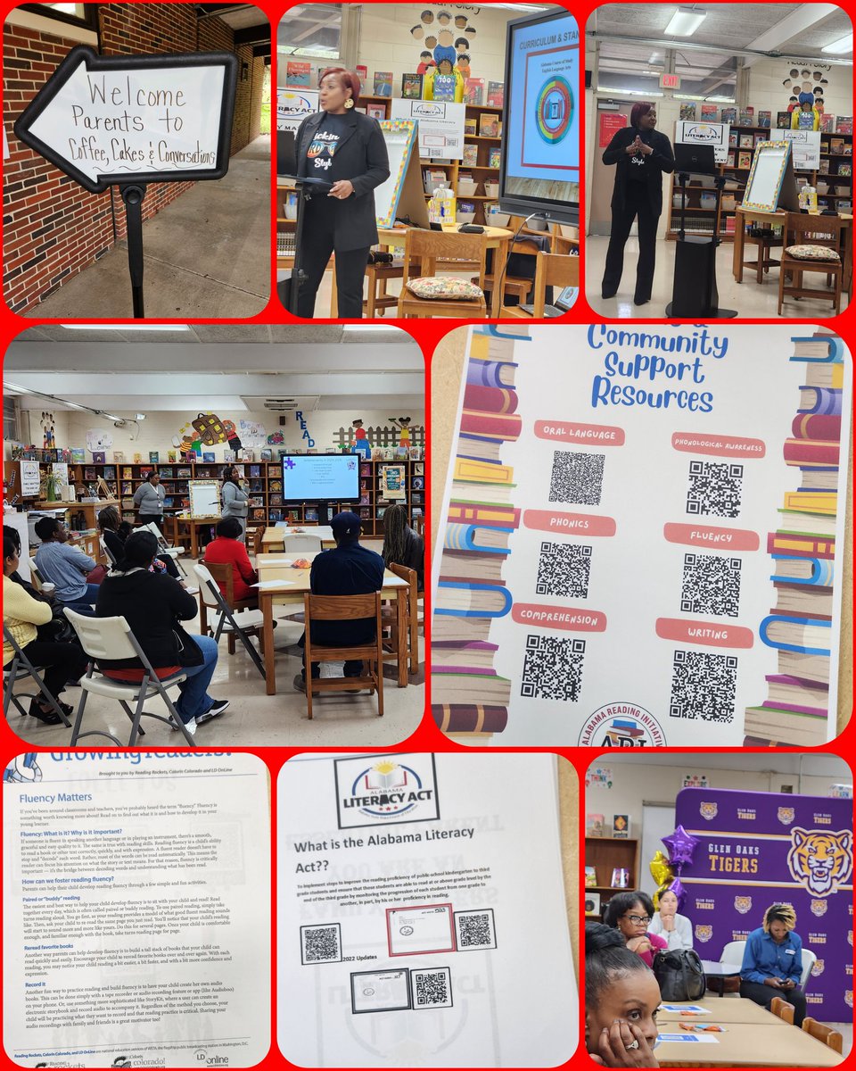 ARI_ChiQuittaW3's tweet photo. LRS LeeAnn Rankins @goistigers shared important ALA info with parents at their Coffee, Cake, and Conversations meeting.  Community partners from Better Basic joined in as well. Parents received resources to help scholars read at home
#Partnership
@fcschoolsystem 
@Alabama_Reading https://t.co/cJ44b3abwF