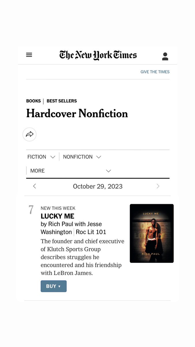 Wow! Lucky me! I cannot believe my life story is a New York Times bestseller. Thank you to everyone involved in making this book a reality, especially to my family for allowing me to share these stories. I am living proof that you don’t have to finish where you start.