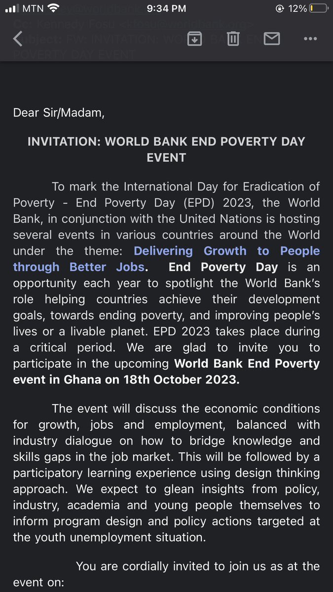 EmmanuelAshile3's tweet photo. I was invited to the World Bank End Poverty Day Event to discuss the economic conditions for growth, jobs and employment, balanced with industry dialogue on how to bridge knowledge and skills gaps in the job market. #EndPoeverty #SDG @World Ghana https://t.co/oVzf9fyAOz