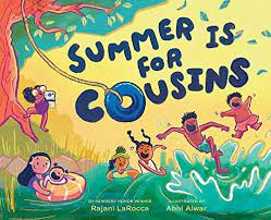 Even though it's fall, I love Summer Is For Cousins written by @rajanilarocca & ill. by @abhi_alwar for the reminder of magical extended family get-togethers.  It's a celebration of family, growing up, and cousins. Vibrant illustrations make summer feel alive, active, and fun.