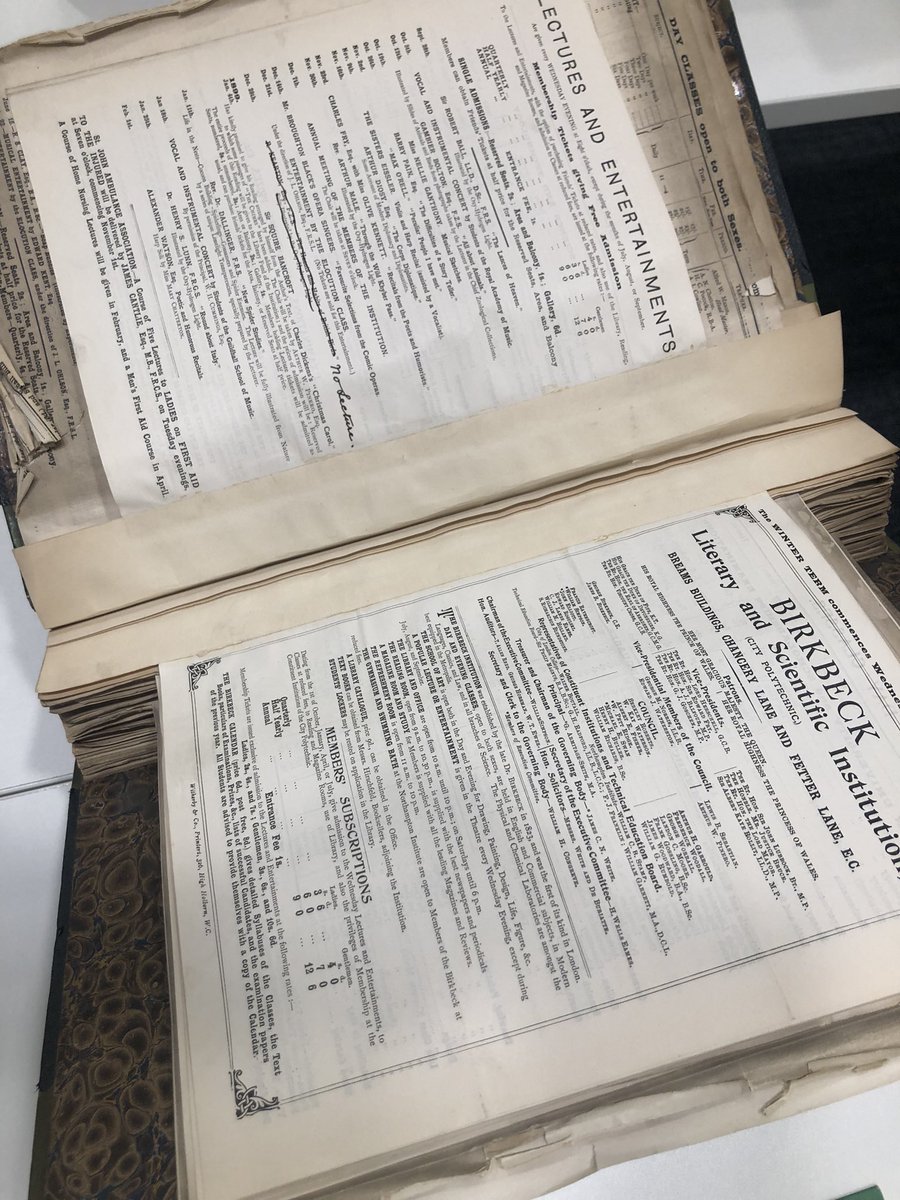 Phew! There was a lot to file away after the archive sessions on Birkbeck history which we ran for students at this year’s Orientation. #Birkbeck200