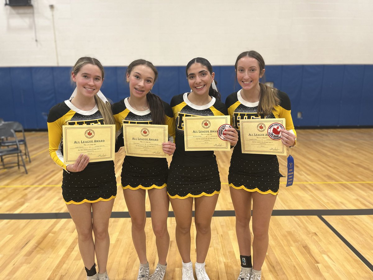 HFLCSDAthletics's tweet photo. Congratulations to our All County selections! Caiden , Dalyn, Bernadette, and Maddy! ⁦@HFLCheer⁩ https://t.co/34nz0VA6fX