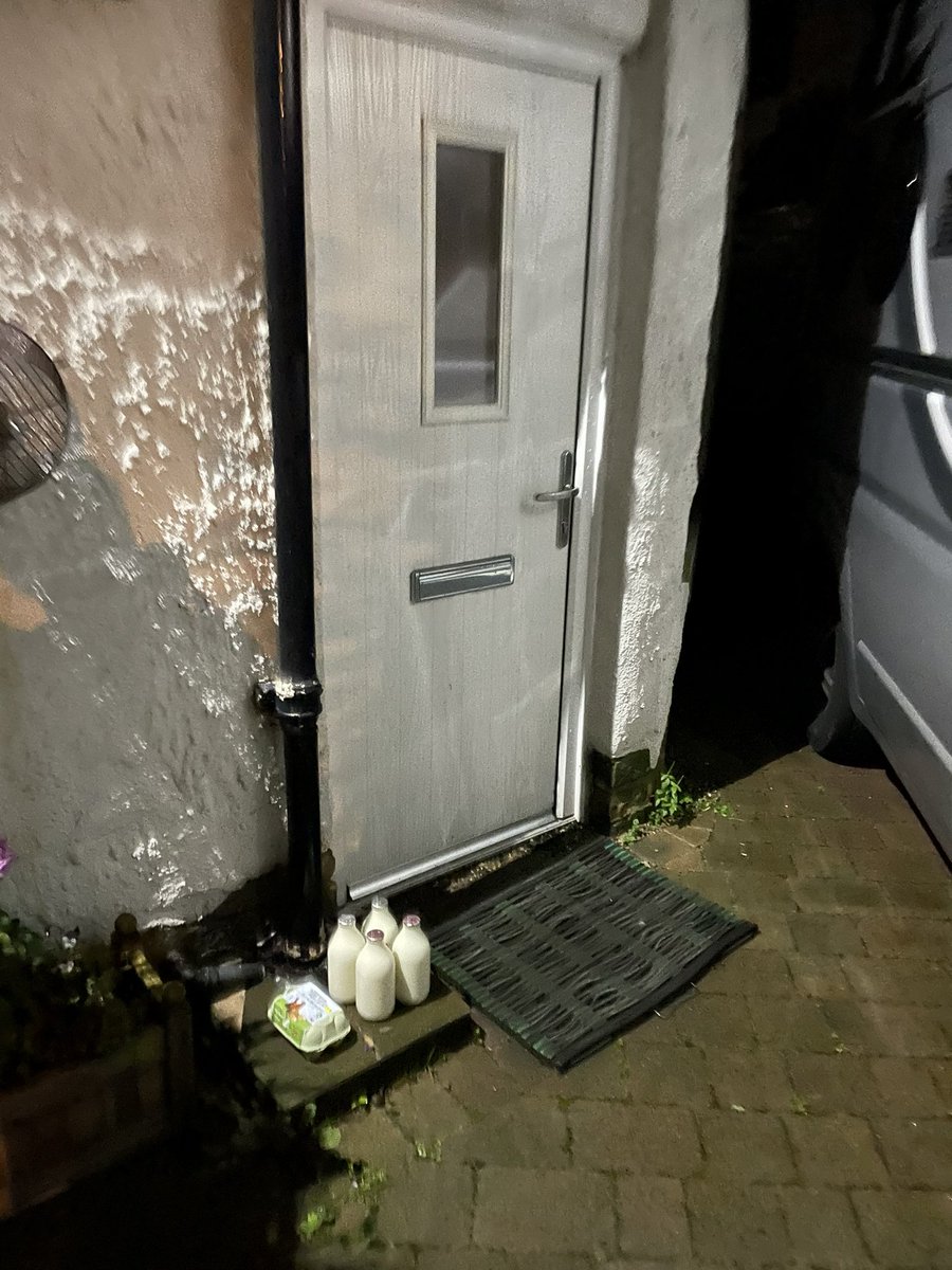 You know you’re travel has been disrupted &amp; delayed when you get home from work &amp; tomorrows milk is there!