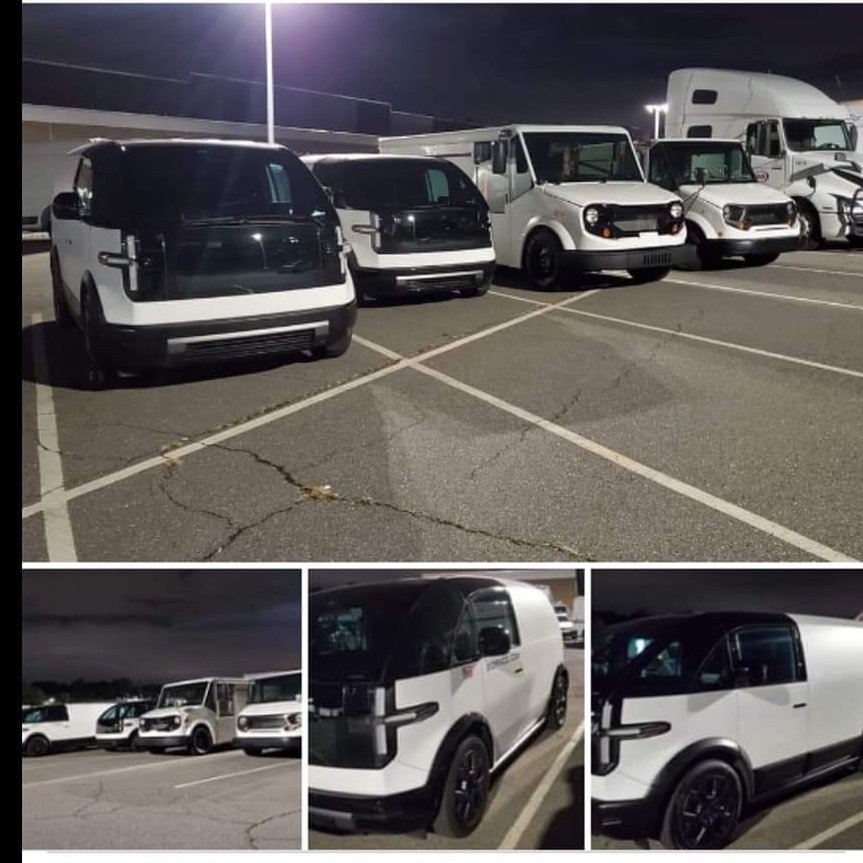👀👀👀 Interesting photos shared to a #USPS Postal worker Facebook group. Nice lineup! ⚡️ No additional context or information! #Canoo #EVs $GOEV