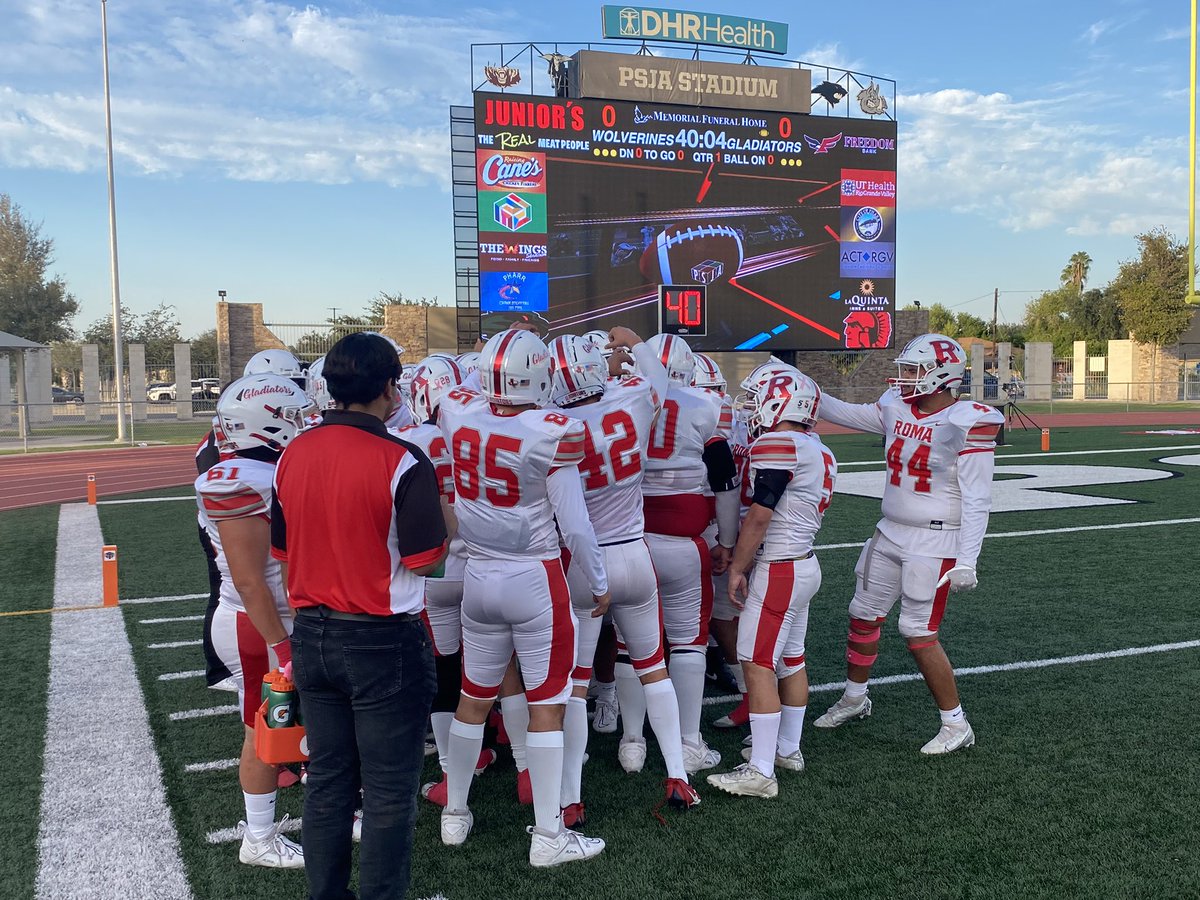 at PSJA Stadium in Pharr for the RGVSports Game of the Week between No. 7 PSJA Memorial (7-0, 2-0) and No. 5 Roma (7-0, 2-0). Huge game for these two programs on historic runs. Winner takes control of the District 16-5A DII title race. follow along below! #RGVFootball #txhsfb