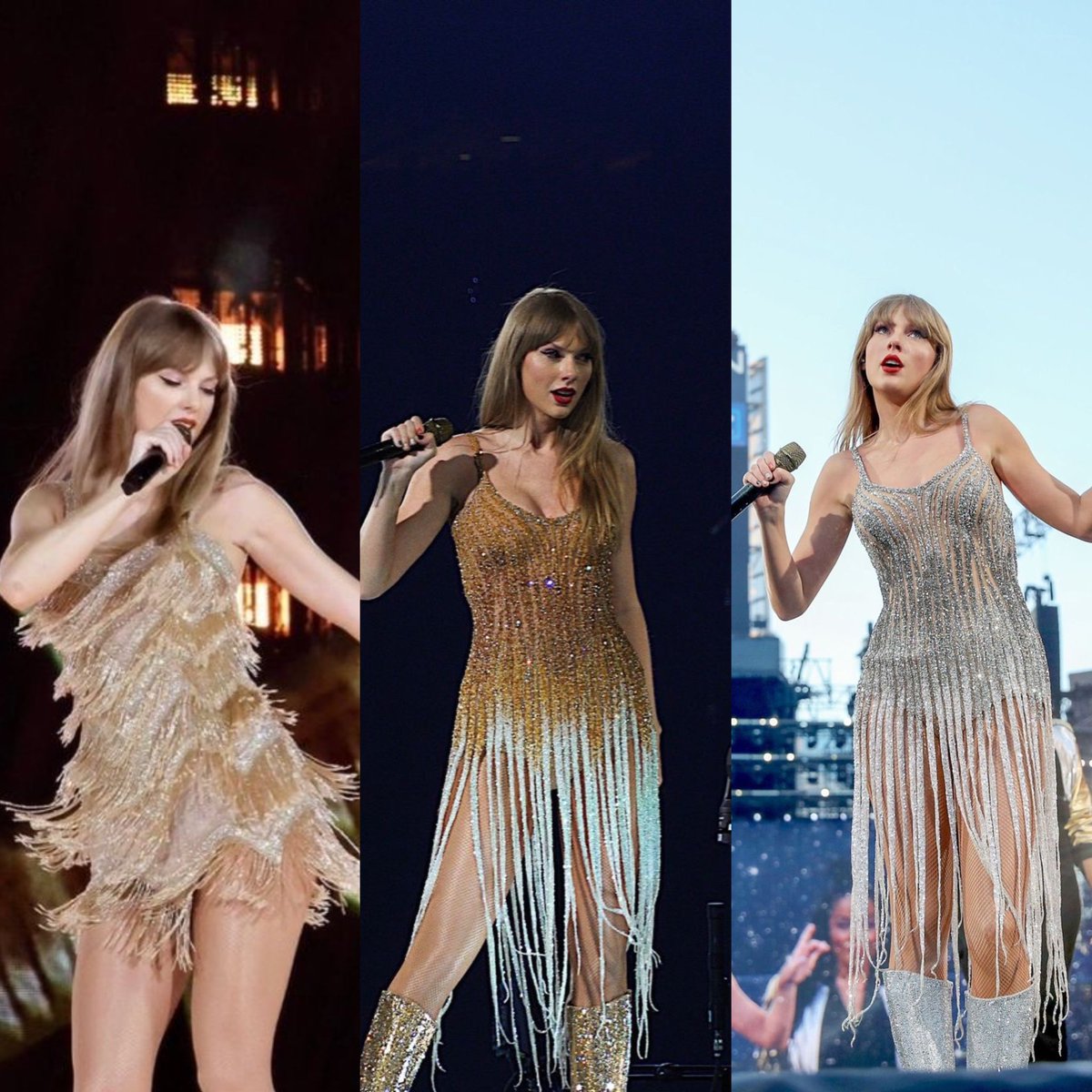 toleratesam2's tweet photo. now that the eras tour movie is out, let’s settle the debate… what is the best fearless dress? https://t.co/P7RmBNccWM