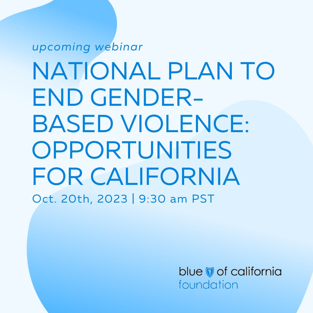 BlueShieldFound's tweet photo. TOMORROW: Don't miss this virtual briefing to learn about the first ever US #NationalPlan to #EndGBV and opportunities for the Golden State to innovate &amp; lead. @Valor_US_ @WithoutViolence @CrdvNetwork @cpedvcoalition @AllianceforBMOC https://t.co/xFPvy1K7vw https://t.co/Ry1Oi0xLov