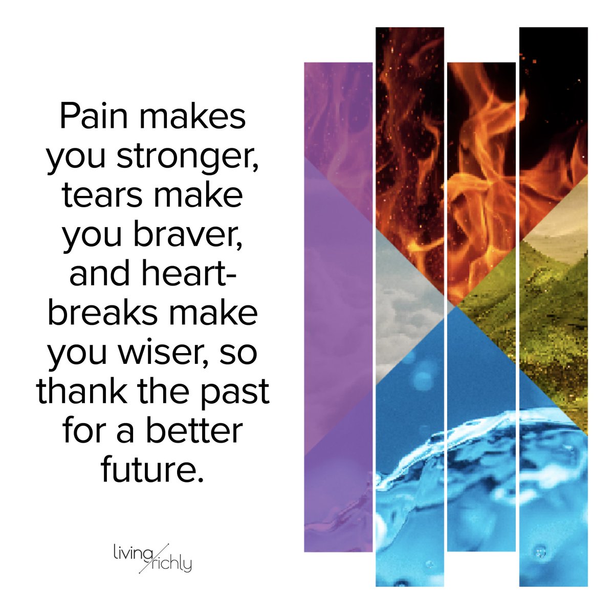 "Pain makes you stronger, tears make you braver." Learn to heal with Dr. Sherry Cain. Latest Podcast: liverichly.me/48yt Share a lesson from your past and let's grow together! #MentalHealth #SelfCare #LivingRichly #LivingRichlyNation