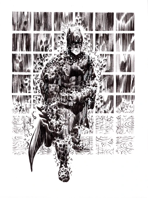 Does Batman get wet or does the rain get him instead? Pre-show commission from NYCC.