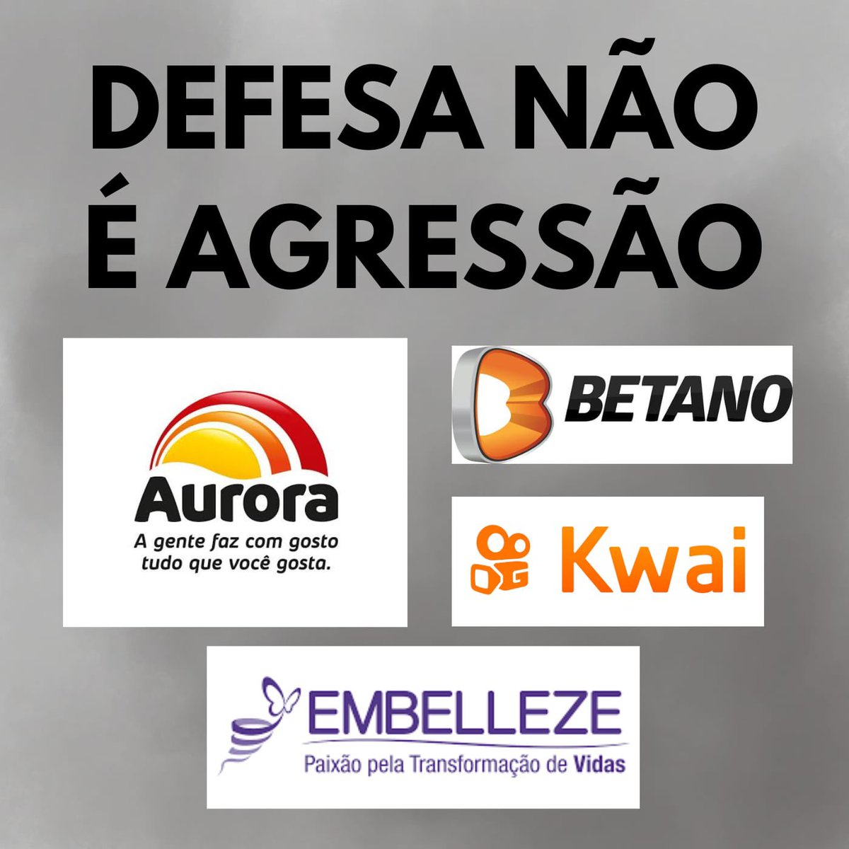 HeyGurisaroy's tweet photo. FAV E RT AQUI 

DEFESA NAO É AGRESSÃO 

@Embelleze @Betano_BR @AuroraAlimentos @KwaiBrasil https://t.co/9TZ4L4meng