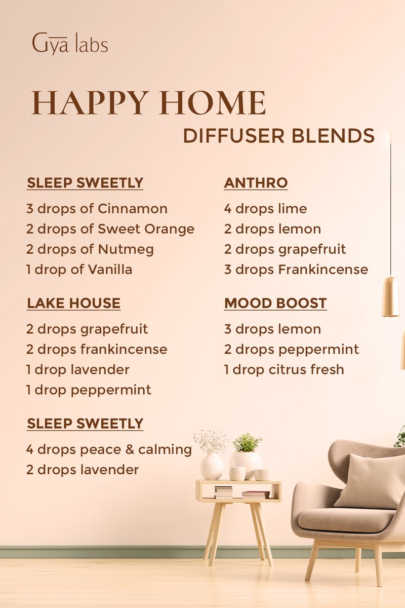 Gya_Labs's tweet photo. Our secret to a happy home are these amazing diffuser blends! 😍 
.
Check out our products here! https://t.co/b5vZKTRQ10
.
#Gyalabs #UpliftYourEveryday #EssentialOils #diffuser #diffuserblend #diffusing #happyhome #homedecor #aromatherapy #Wellness #PlantPower #OilBlends https://t.co/uSYoVuXWut