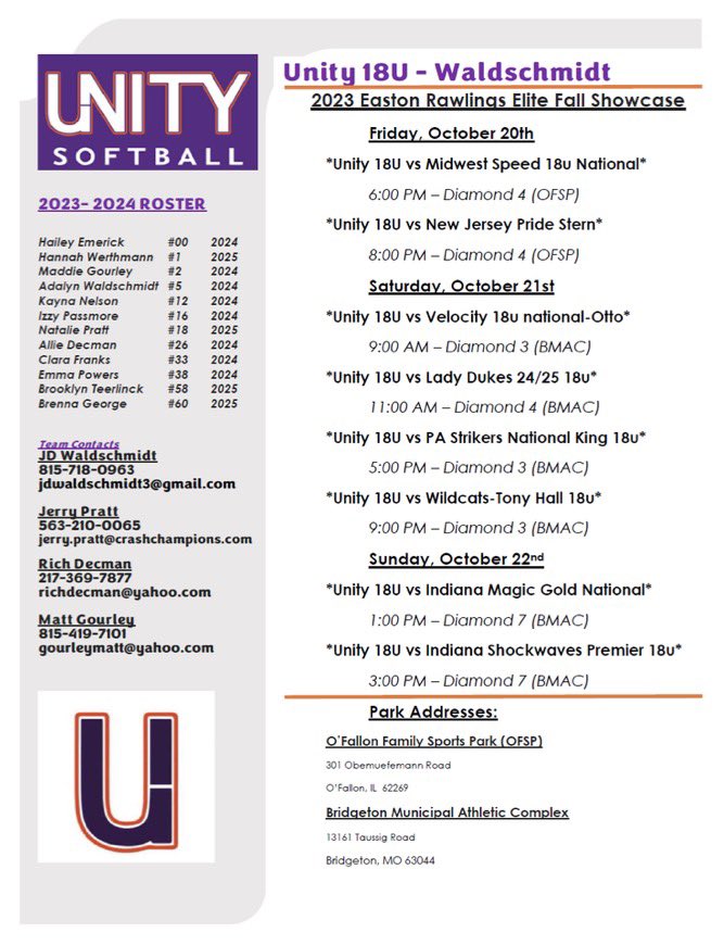 Brenna George (@brennajogeorge) on Twitter photo This weekends schedule. <a href="/CoachMWright3/">Monica Wright</a> <a href="/CoachPinkerton/">Jamie Pinkerton</a> <a href="/mandygardner24/">Mandy Gardner-Colegate</a> <a href="/CoachLarissaA/">Larissa Anderson</a> <a href="/schumann_jake/">Jake Schumann</a> This weekends schedule. <a href="/CoachMWright3/">Monica Wright</a> <a href="/CoachPinkerton/">Jamie Pinkerton</a> <a href="/mandygardner24/">Mandy Gardner-Colegate</a> <a href="/CoachLarissaA/">Larissa Anderson</a> <a href="/schumann_jake/">Jake Schumann</a>