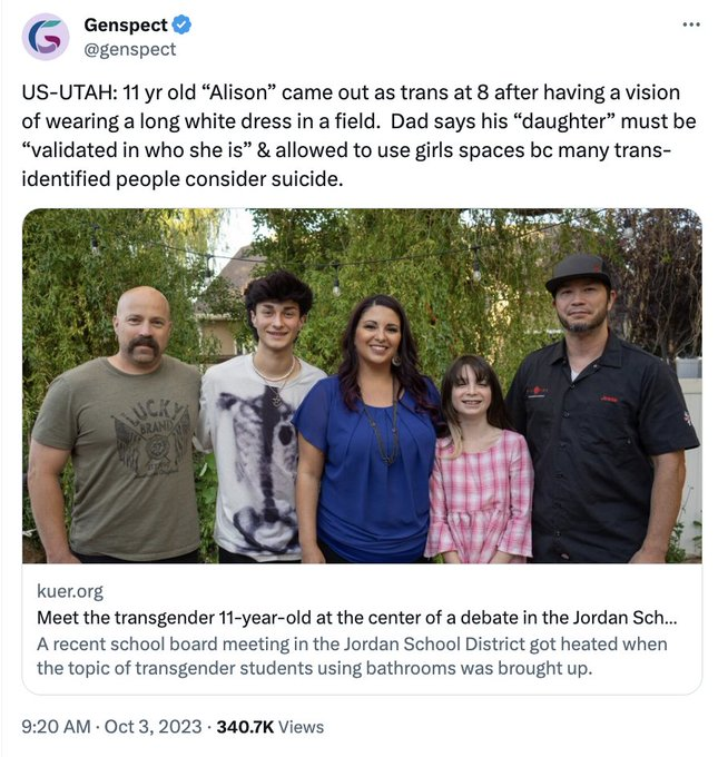 AriDrennen's tweet photo. We should not lose sight of just how much the anti-trans movement is supported by full-on adults bullying literal children on the internet.

@MiaGingerich on a growing and dangerous trend in right-wing media: https://t.co/ZKcTpbEPg8 https://t.co/1mDHKmHs5t