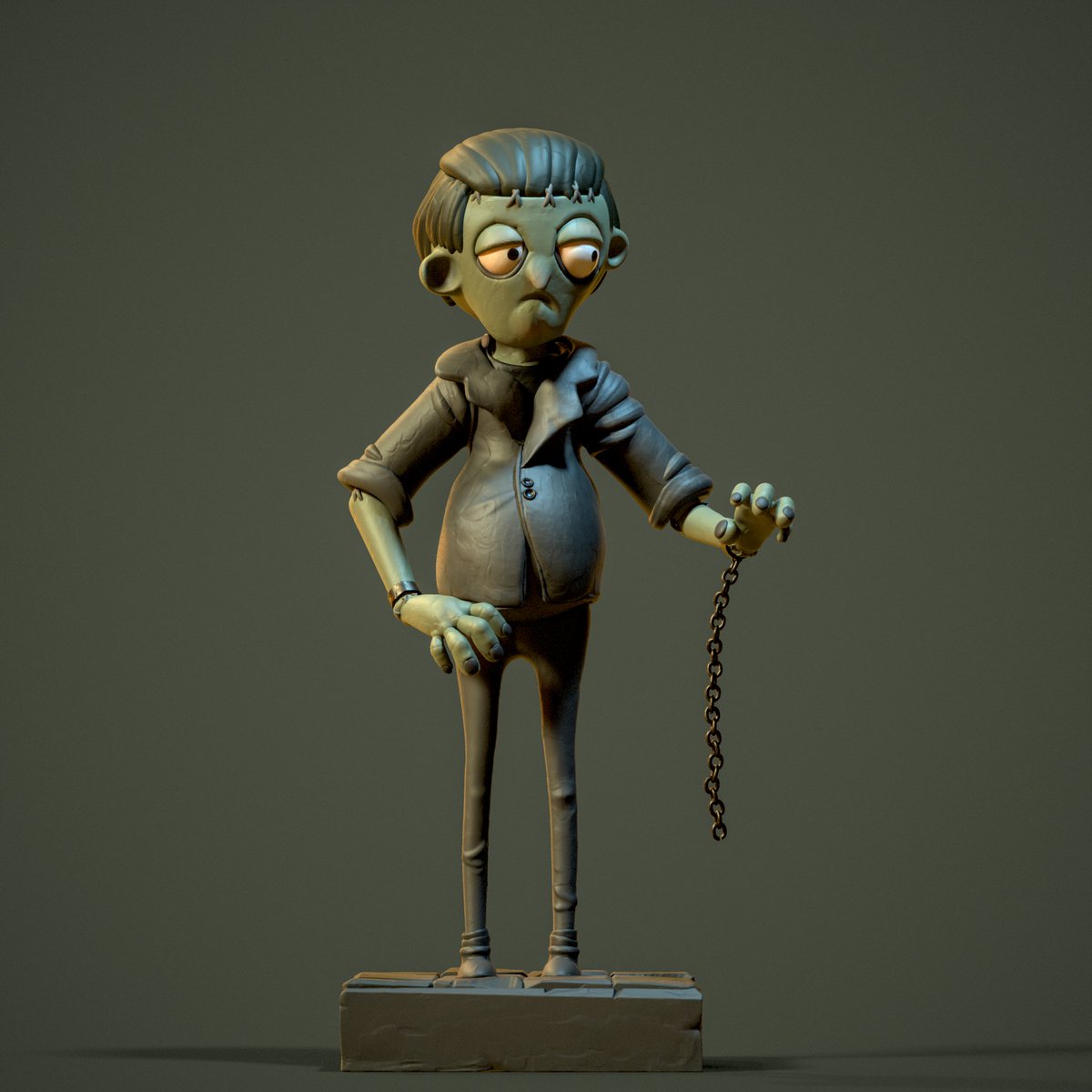 DukeGunston's tweet image. Count Sassula and Dr. Fank's Monster 
 
#Substance3dModeler (#ZBrush for Thick Skin Clay) Rendered in #Marmosettoolbag
