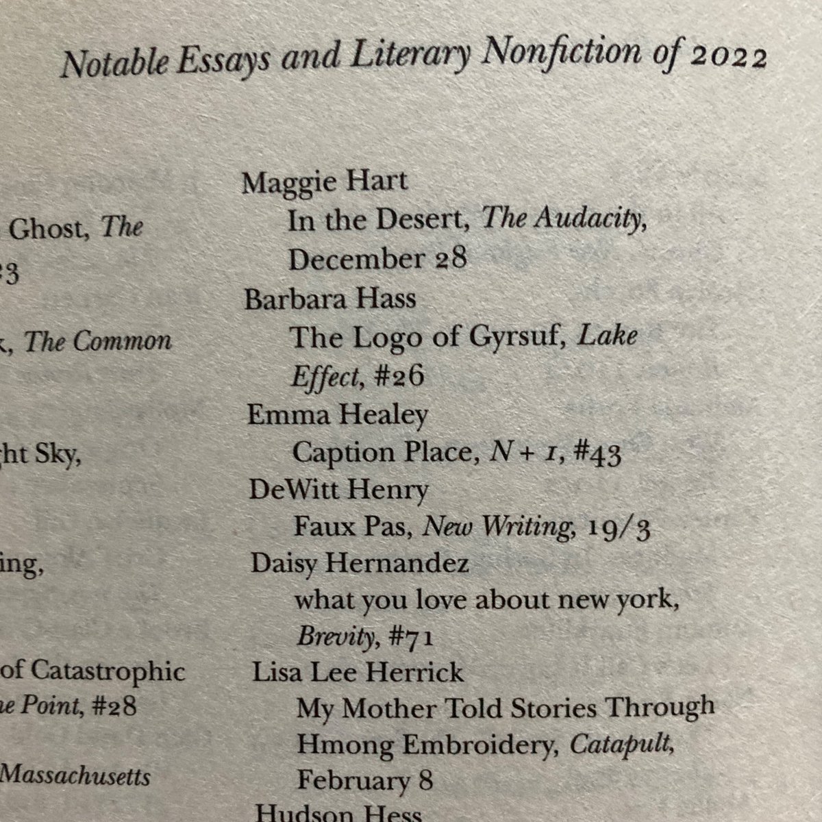 I just found out that I joined the NOTABLE PARTY for the Best American Essays 2023 crew <a href="/MarinerBooks/">Mariner Books</a> <a href="/pen_ev/">PEN America Emerging Voices Fellowship</a> 

Thank you to <a href="/ortile/">Matt Ortile</a> for accepting my pitch back in December 2021, Allisen Hae Ji Lichtenstein for editing (form. Catapult, now managing editor at <a href="/aaww/">aaww-nyc.bsky.social</a>)!

✨👑✨