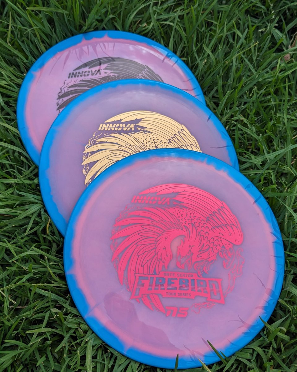 FlyingDiscStore's tweet image. Innova Tour Series drop hitting the shelves today! This first drop includes a restock of the blue Nathan Sexton Firebirds, the super beefy Joel Freeman Juggernaut and Calvin's Toro and Destroyers! Very limited stock available, so get in fast!