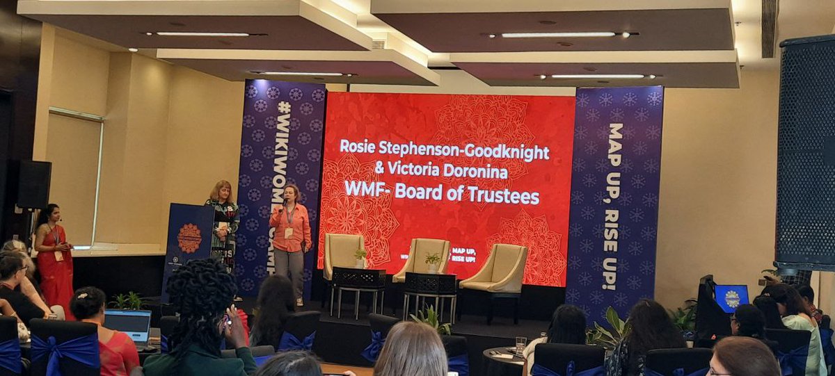 WikiWomenCamp's tweet photo. Rosie Goodknight, member of the Wikimedia Foundation Board of Trustees, founder of #WikiProject #Women writers; co-founded WikiWomen's User Group and Wiki Women in Red emphasizes the importance of documenting all our endeavors.
#WikiWomenCamp23 #WWC23 #Wikimedia #GenderGap https://t.co/JQHqAYjlAb