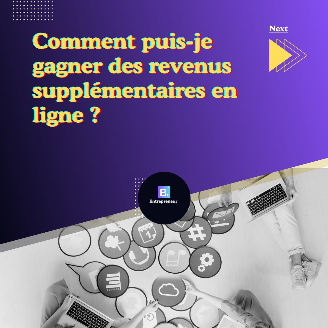 bentrepreneurfr's tweet photo. 💸 Comment gagner des revenus complémentaires grâce à internet ?  💡💰 #complementderevenu #independancefinanciere  #revenusenligne #EnExclusivité https://t.co/sfrf9l1FIu