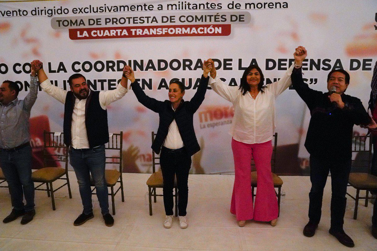 Claudiashein's tweet photo. En Aguascalientes también hay ambiente festivo. ¡Qué viva la transformación! https://t.co/dvLp3Uua9r