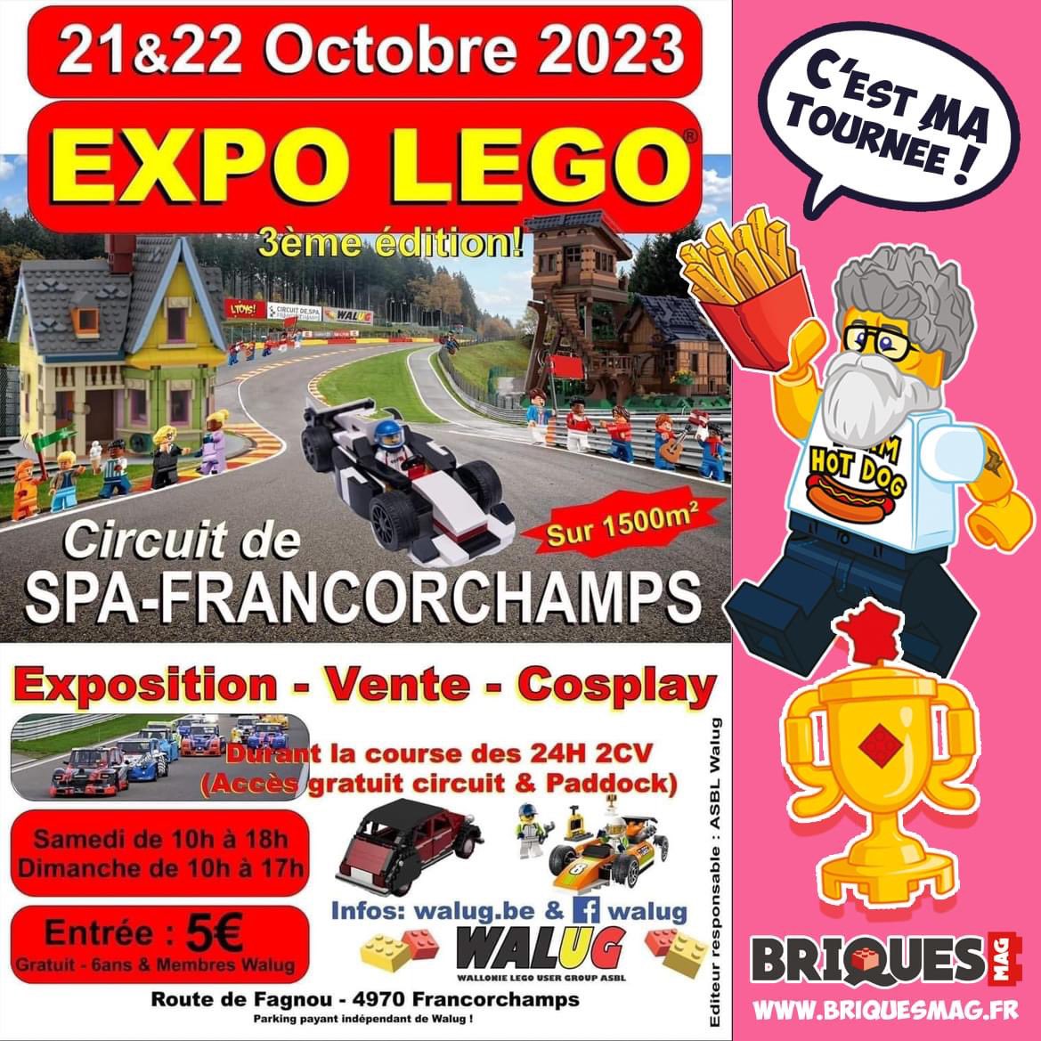 Ce week-end je troque mes hots dogs contre un cornet de frites ! 
RDV en Belgique à SPA- FRANCORCHAMPS pour une expo 100% lego avec WALUG avec les potos ! #lego #legomasters BRIQUES MAG #belgique Circuit de Spa-Francorchamps #walug <a href="/SpaFrancorchamp/">SpaFrancorchamps fan</a> <a href="/LEGO_Group/">LEGO</a>