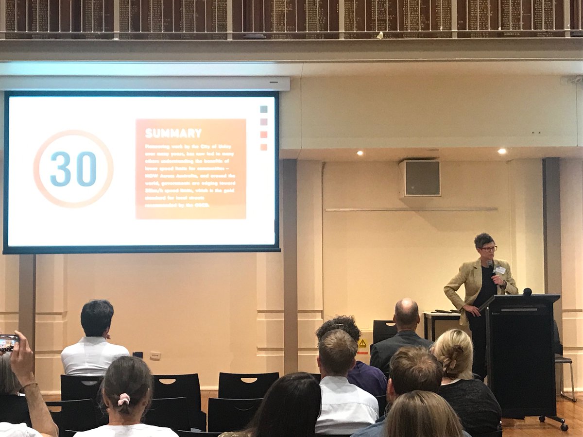PenEngineer's tweet photo. Heather Barclay @walkcycleau “I wholeheartedly  believe 30km/h is the way forward.” #30please #AWCC2023 @bicyclesa @Walking_SA https://t.co/tjKNuUFU9B