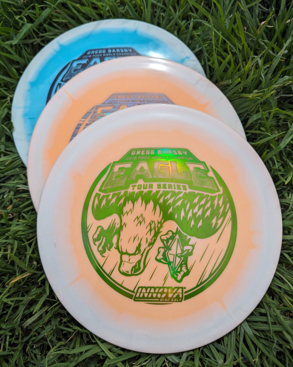 FlyingDiscStore's tweet image. The final Innova Tour Series drop hitting the shelves today includes World Champion Gregg Barsby's Halo Star Eagles, Big Jerm's Thunderbirds and these sweet Star Cobra's featuring a cool stamp from the Artist's Corner. Very limited stock available, so get in fast!