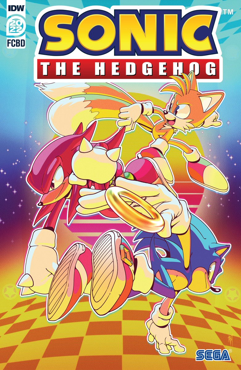 From Sonic the Hedgehog Free Comic Book Day 2022, Cover Art by Adam Bryce Thomas