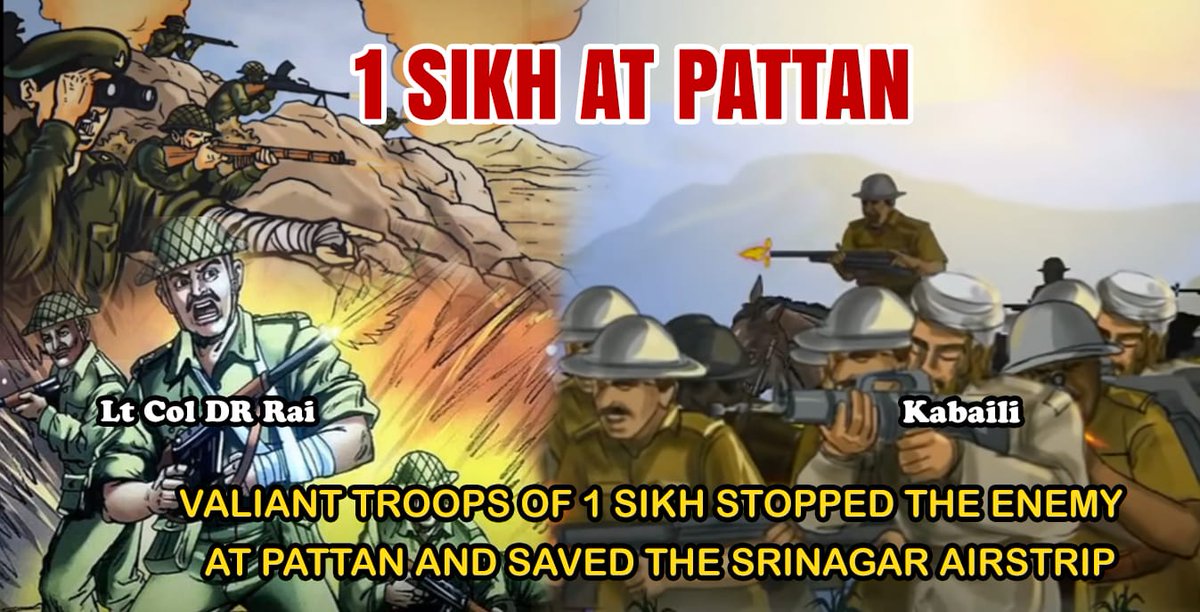 FayazAhmadNaza1's tweet photo. 1 Sikh Regiment saved the Srinagar airstrip and preventing it from falling into the hands of enemy forces. This victory was crucial in securing India's victory in the Indo-Pakistani War of 1947. We salute their bravery and sacrifice on this day. #victoryday #ShauryaDiwas #Kashmir https://t.co/wm4Spa6sZg