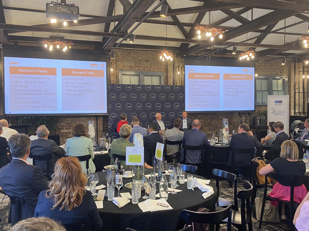 Great presentation from Angus Kennard, third generation <a href="/KennardsHire/">Kennards Hire</a> #familybusiness, on how the values of the family and business are a “key driver” in the business’ success. I even won a scissor, paper, rock challenge, scoring myself some Kennard's merchandise! #Sponsor #FBA