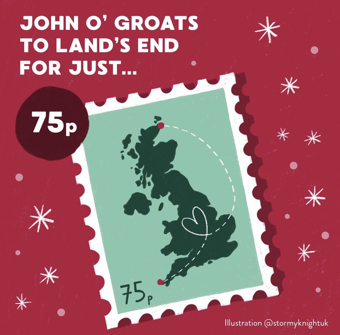 Be ready to post your Christmas cards by the 1st December and encourage your friends and family to do the same. A second class stamp is still only 75p.