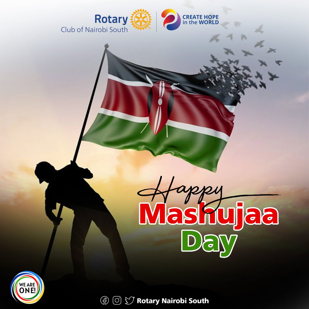 Celebrating Heroes & Heroines, Kenyans of all ages who have made a contribution to the growth & success of our country. To all Rotarians, Rotaractors & Interactors we celebrate for your dedication & Commitment to making the world a better place. #MashujaaDay #mashujaaday2023