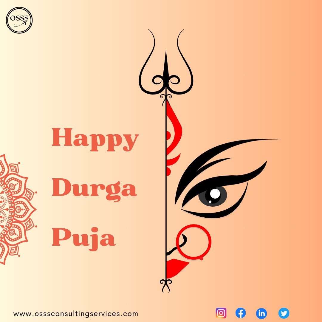 osssconsulting's tweet image. "Amidst the grandeur of Durga Puja, let's remember the true essence - the triumph of good over evil, and the power of unity and faith. In her blessings, we find strength and inspiration to overcome life's battles with grace. 🌟🙏 #DurgaPujaVibes #OSSSConsultancy"