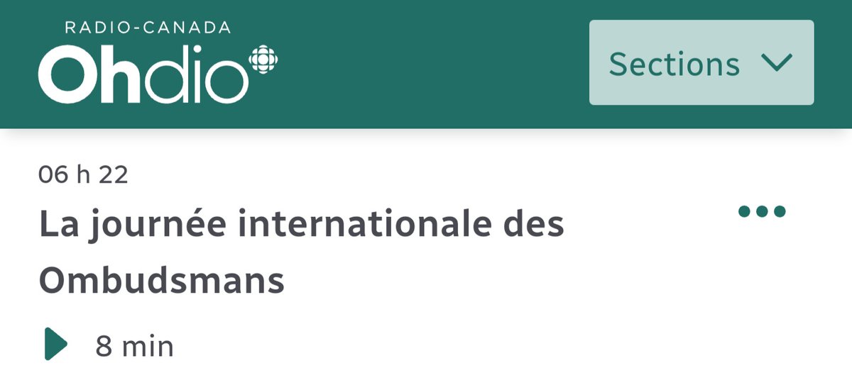 La journée internationale des Ombudsmans. Mon entrevue @iciradiocanada Les Matins D’ICI lnkd.in/gmVJtFYv Nous sommes des Ombuds organisationnels, qui travaillent à prévenir et résoudre proactivement les enjeux en milieu de travail @mariobaril @DMA_PSPC @DM_PSPC @PSPC_SPAC