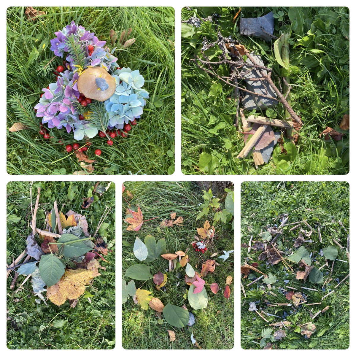 It was the perfect Fall day to collect beautiful objects in nature and create land art inspired by #AndyGoldsworthy #TakeMeOutsideDay <a href="/msjgoodridge/">Ms. Goodridge</a> <a href="/RenniesRiver/">Rennie's River Elem</a>