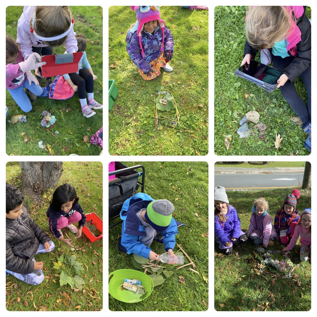 MsHickeysClass's tweet photo. It was the perfect Fall day to collect beautiful objects in nature and create land art inspired by #AndyGoldsworthy #TakeMeOutsideDay @msjgoodridge @RenniesRiver https://t.co/oKtfAVLwZM